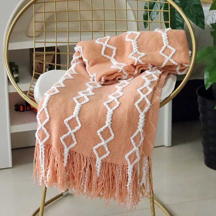 Sofa Couch Decorative Knit Blanket