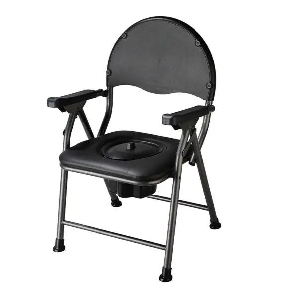 What are the benefits of the Carbon Steel Upholstered Toilet Chair?