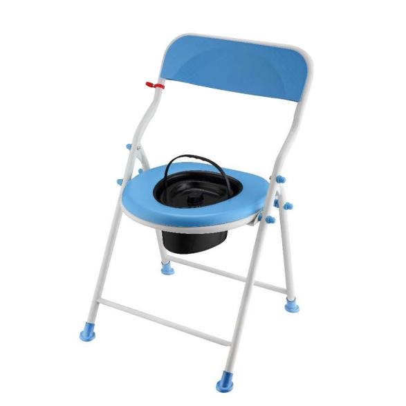 Carbon Steel Plastic Toilet Chair na May Barrel At Cover