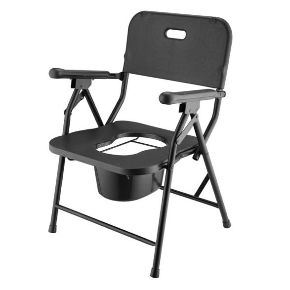 Foldable Carbon Steel Plastic Toilet Chair - 0 