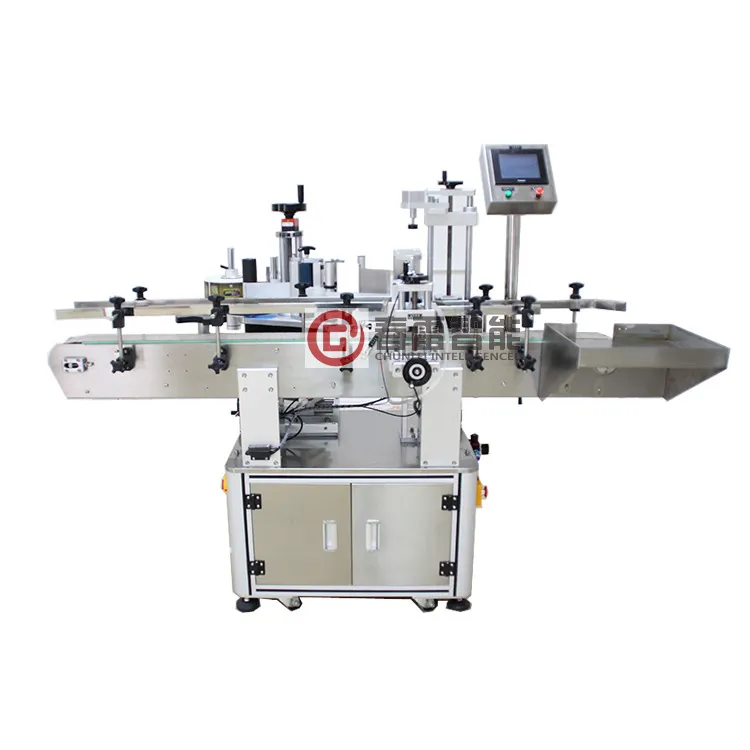Automatic disinfectant round bottle labeling machine