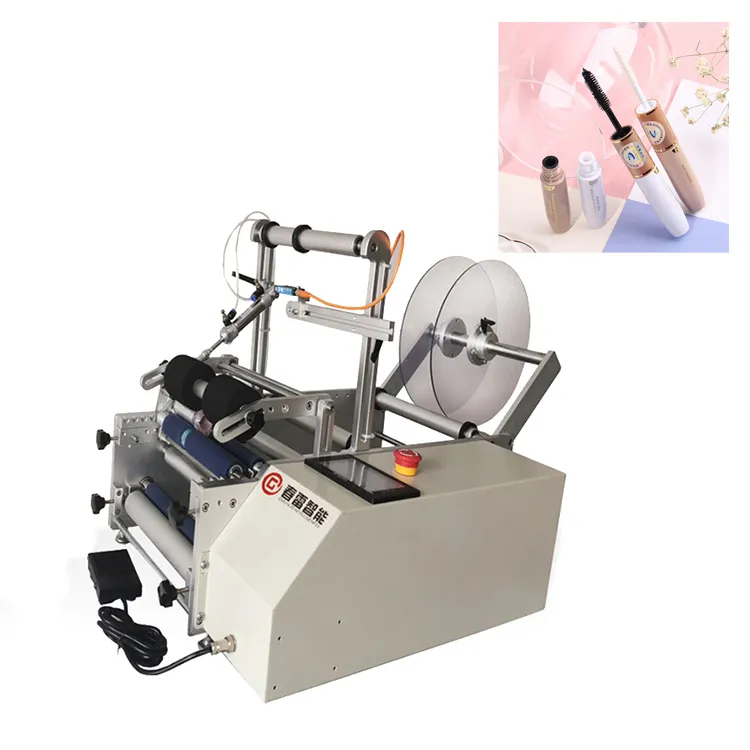 Semi automatic mascara labeling machine