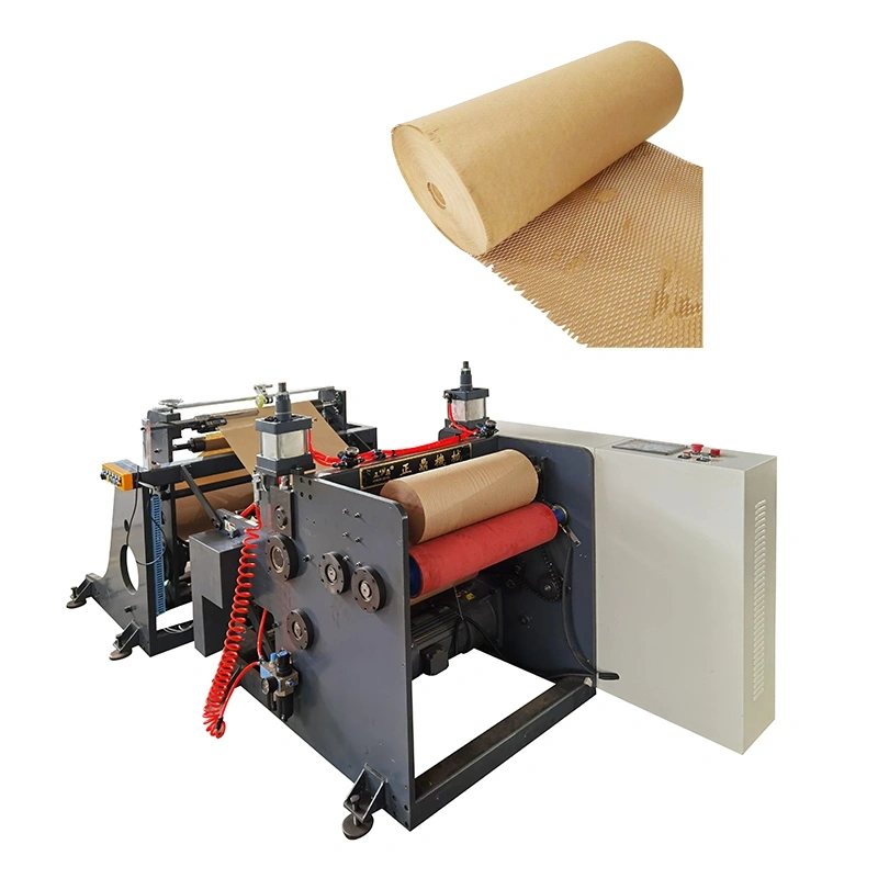 Macchina automatica per la produzione di cuscini in carta a rete Kraft