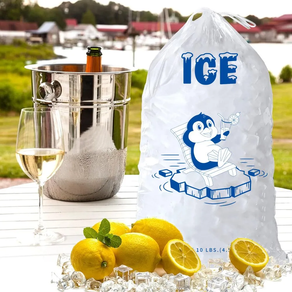 Drawstring ice pack features