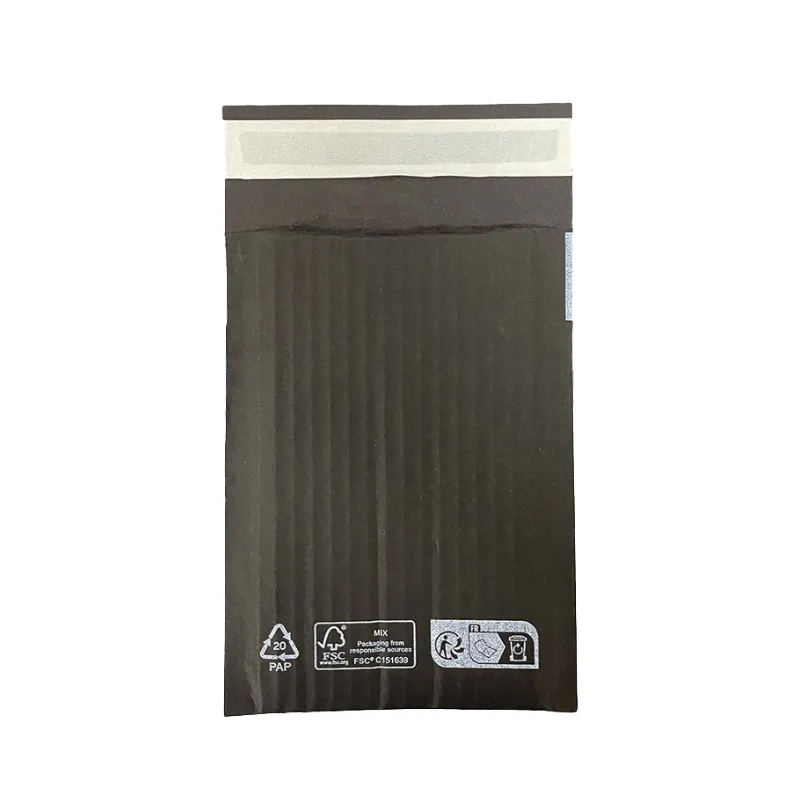 Black corrugated paper mailing bag