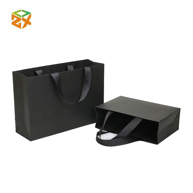 Black Paper Bag with Handle - 3
