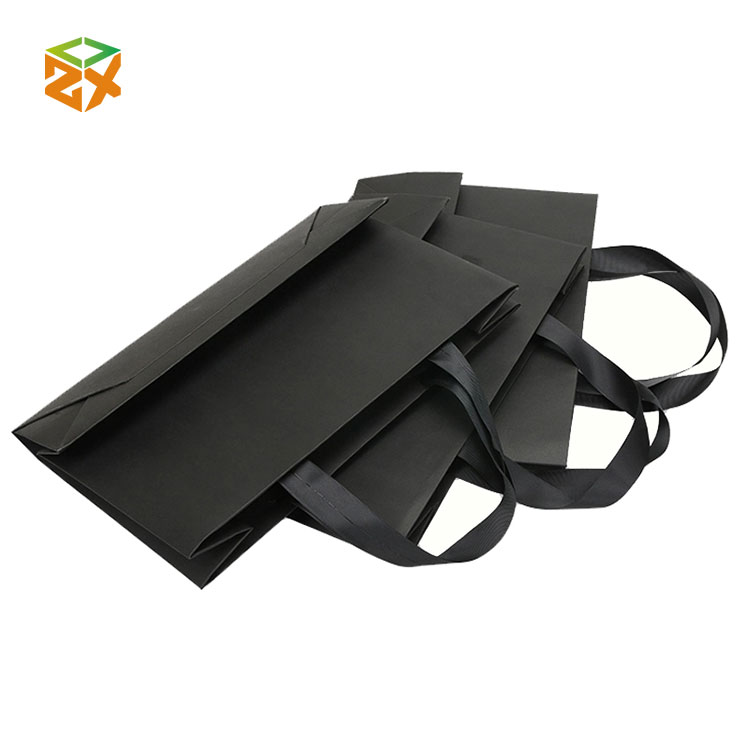 Black Paper Bag with Handle - 5