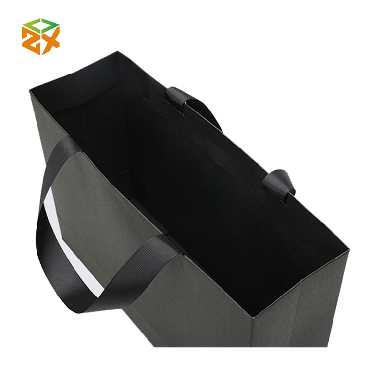 Black Paper Bag with Handle - 6 