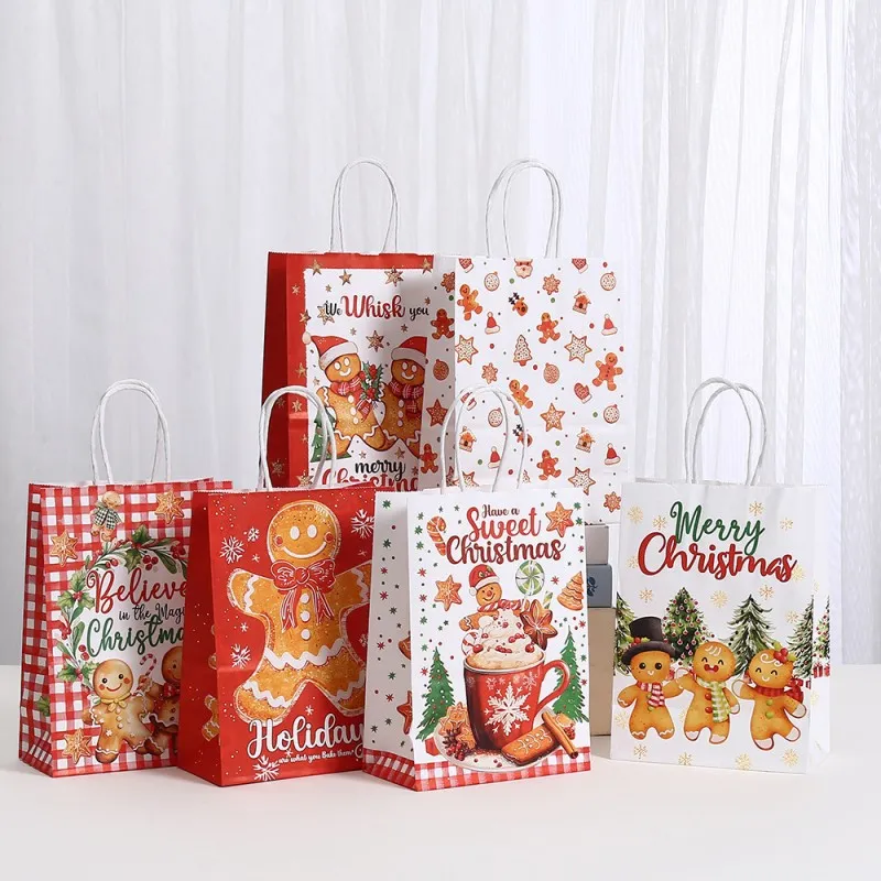 Christmas printed kraft paper bag