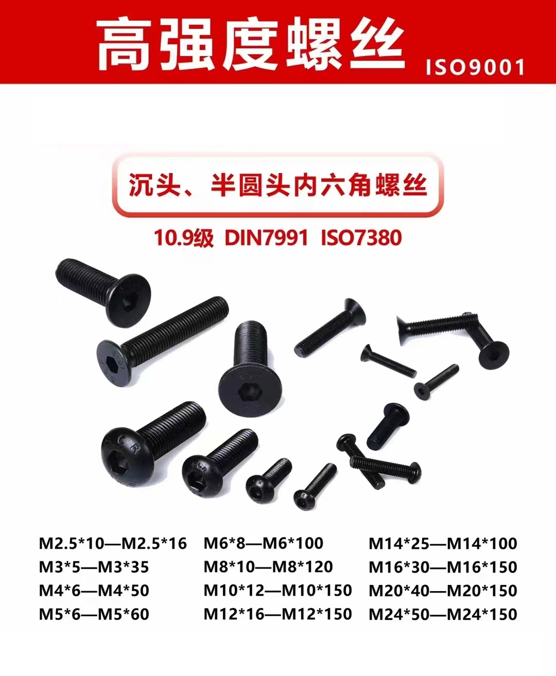 ISO7380 Socket Button Head Screw  begain produce the small size