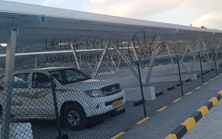 126KW Solar Aluminium Carport Monteringsprojekt installerat i Jordanien