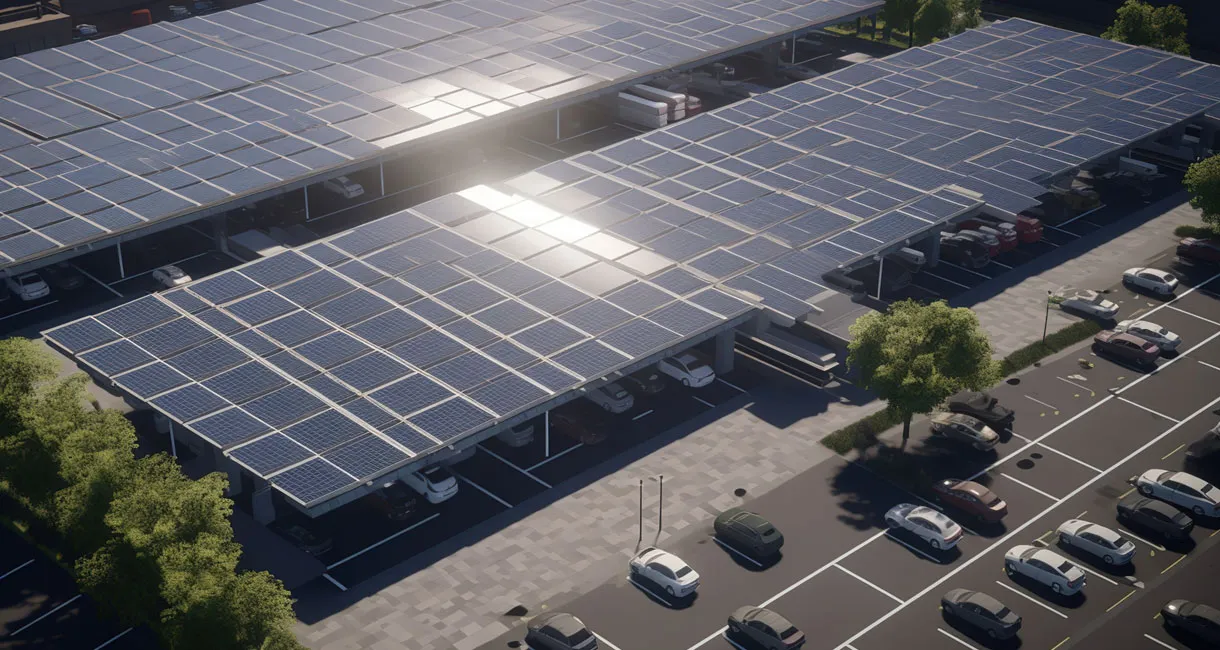 Hệ thống lắp đặt bãi đậu xe năng lượng mặt trời