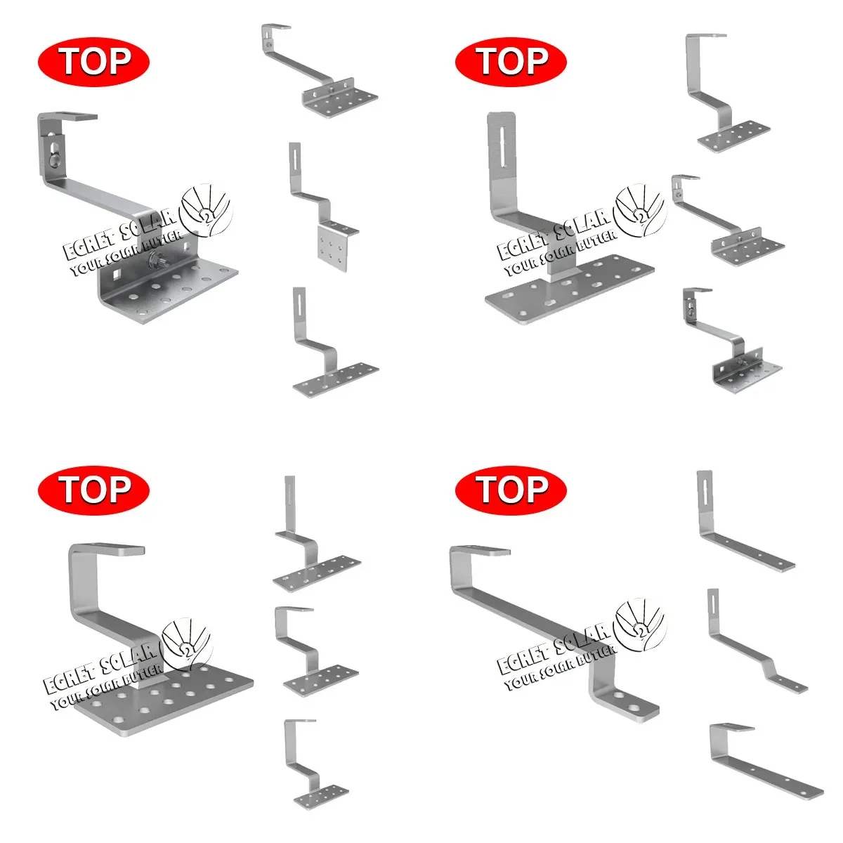 What material is best for solar roof hooks?