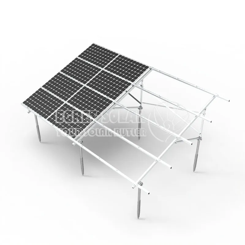 Solarni aluminijasti nosilec za pritrditev na tla tipa A