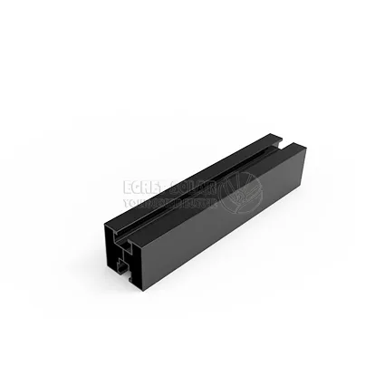 Alumiiniumprofiilist paneelide kinnitus Solar Black Rail 40X40mm