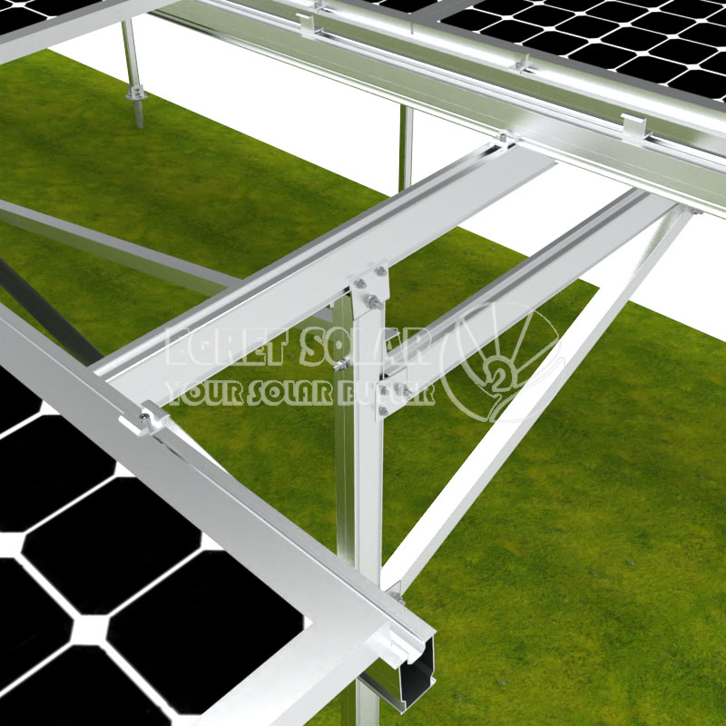 Alumiiniumist päikeseenergia põllumajanduse paigaldus