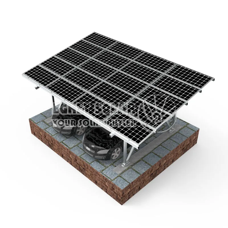 Sistema de montagem solar de alumínio para garagem