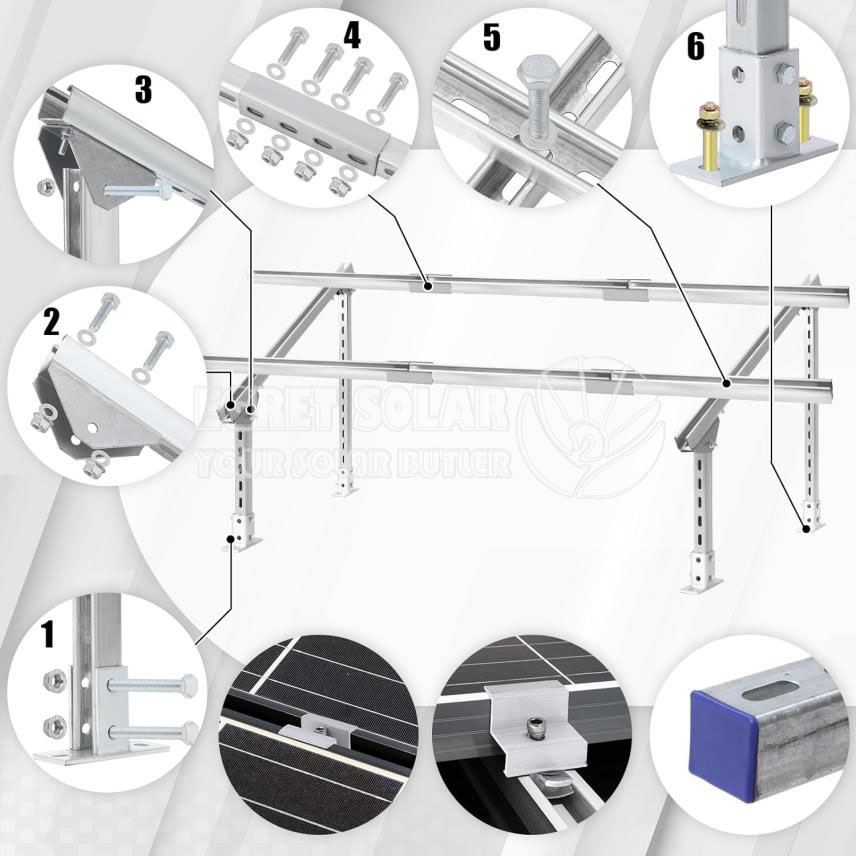 Steel Adjustable Tilt Solar Panel Mounting Bracket