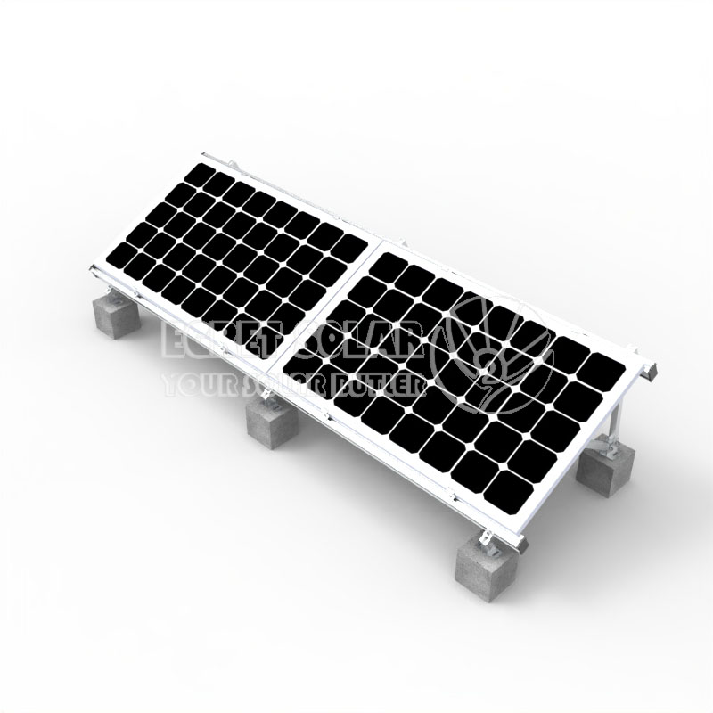 Montagesysteem voor plat dak op zonne-energie