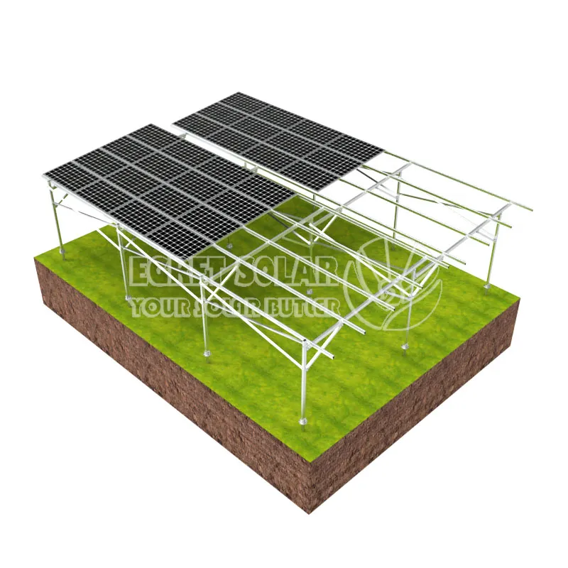 Τοποθέτηση ηλιακού αγροκτήματος στο έδαφος