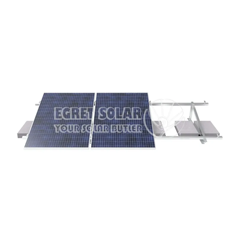 Saulės plokščių betoninių stogų montavimo sistema