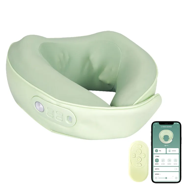 U Shaped Neck Massage Pillow na May Heating