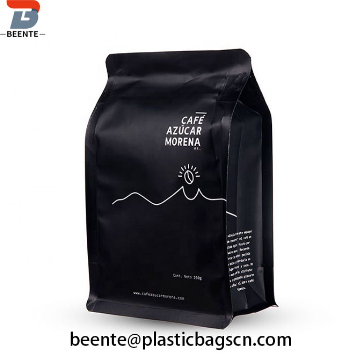 Aluminum Foil 500g 1kg Plastic Flat Bottom Coffee Bag