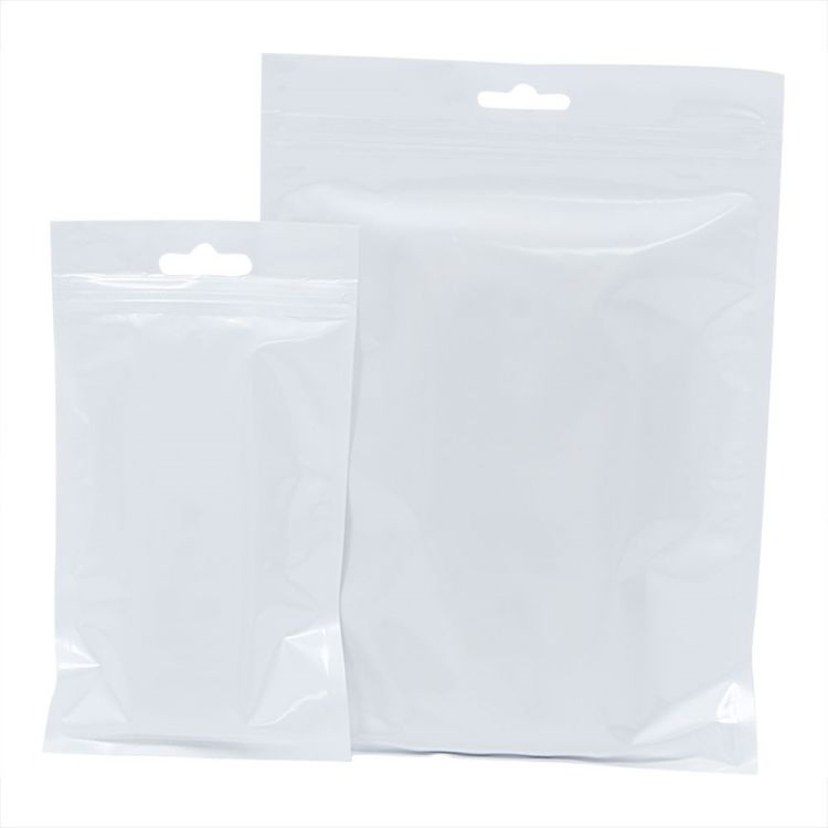 Klar Fram Vit Baksida Plastförpackningspåsar - 1 