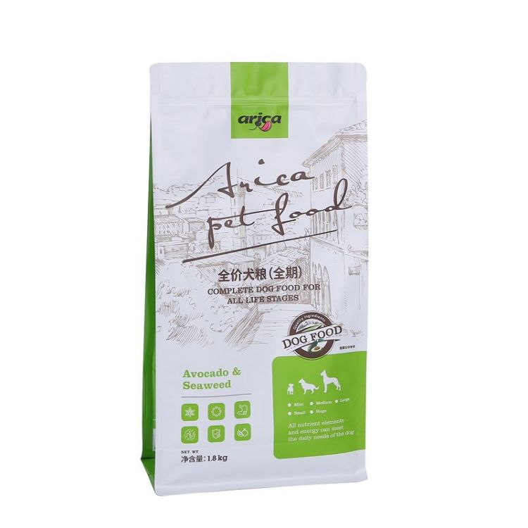 Τσάντα τροφής για σκύλους προσαρμοσμένης συσκευασίας με επανασφραγιζόμενο φερμουάρ - 1 