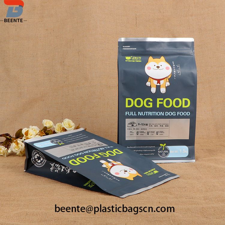 Восемь боковых уплотнений Stand Up Pet Dog Food Packing Bag