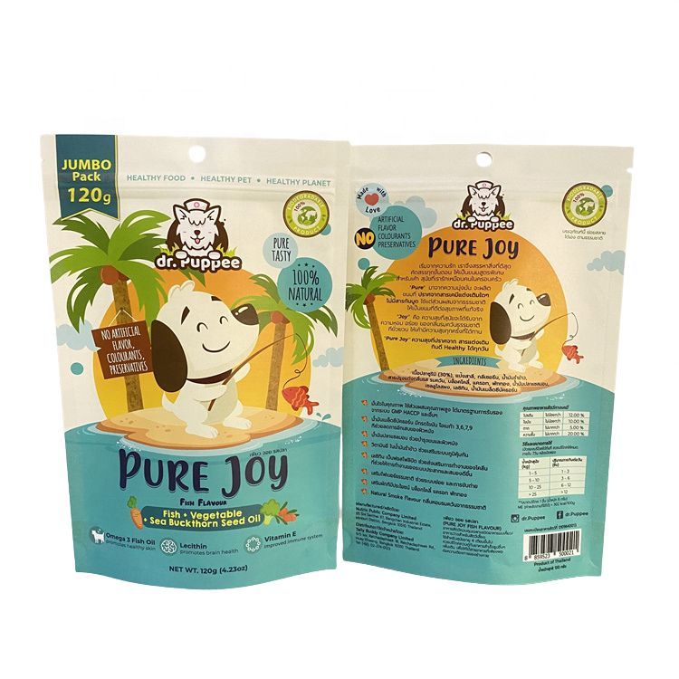 Τσάντα τροφής για κατοικίδια με φερμουάρ για σκύλους από χαρτί Kraft - 1 