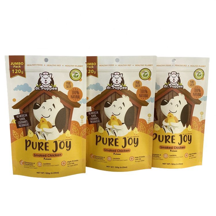Τσάντα τροφής για κατοικίδια με φερμουάρ για σκύλους από χαρτί Kraft - 2