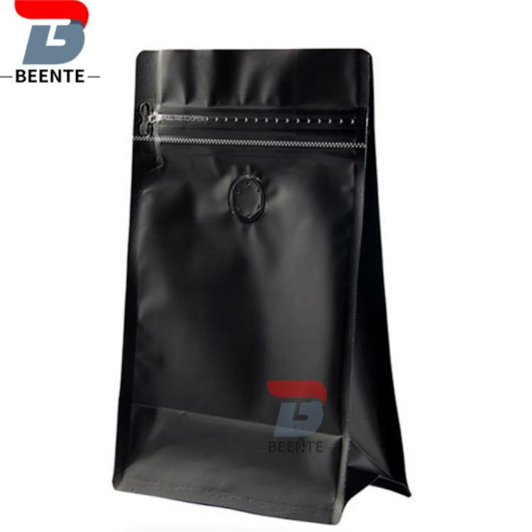 Μοντέρνα σακούλα καφέ με βαλβίδα μονής κατεύθυνσης και καφέ κόκκους καφέ Vaccum σακουλάκια αλουμινόχαρτο λευκό - 3