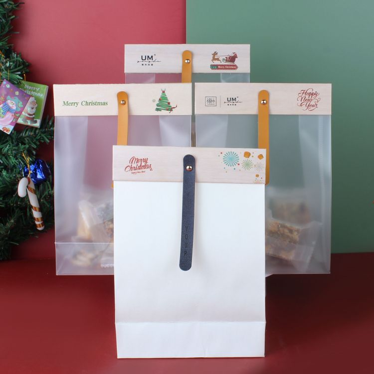 Πλαστικές χριστουγεννιάτικες τσάντες δώρου για μπισκότα - 3 