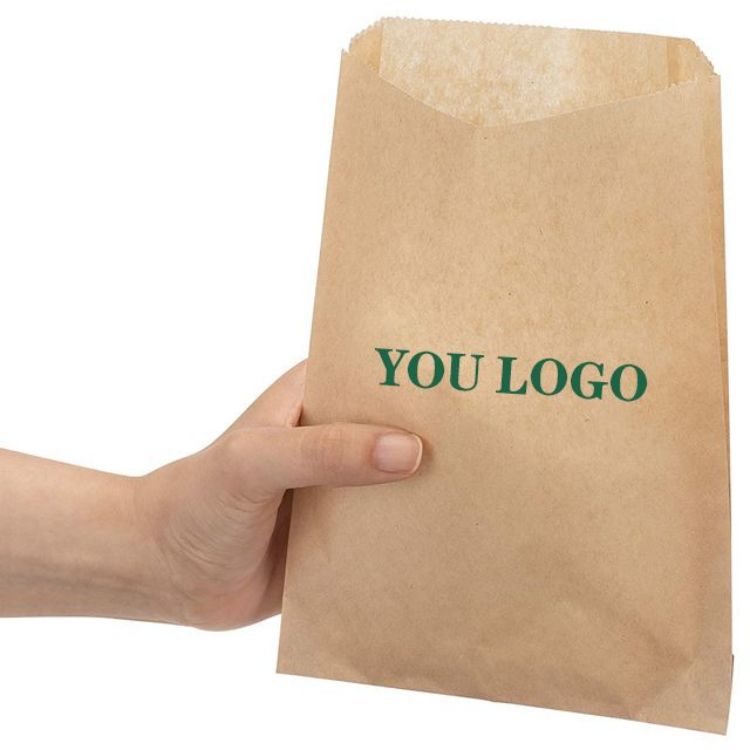Σνακ χάρτινη τσάντα συσκευασίας Kraft με εκτύπωση λογότυπου - 1 