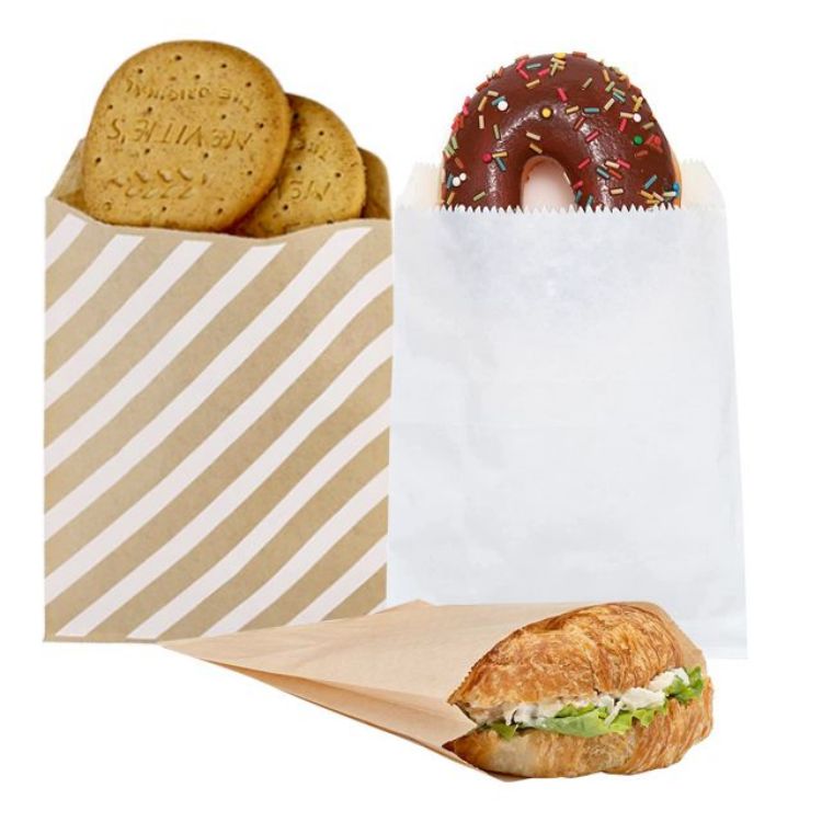 Σνακ χάρτινη τσάντα συσκευασίας Kraft με εκτύπωση λογότυπου - 3 