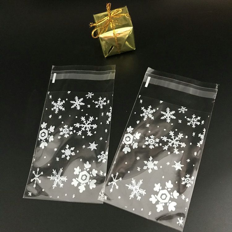 Τσάντα συσκευασίας σνακ με πλαστικά μπισκότα καραμέλας Snowflake - 1 