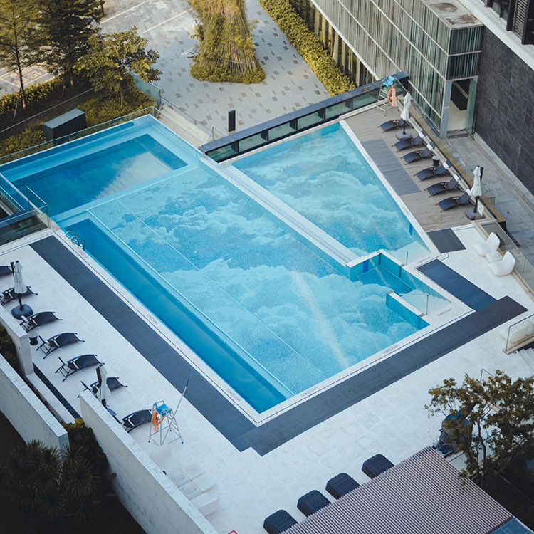 Hotel Borderless Acrylic Swimming Pool