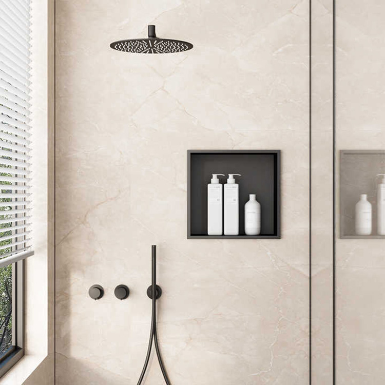 Hochglanzpolierte horizontale Wand-Nischendusche zur Aufbewahrung im Badezimmer