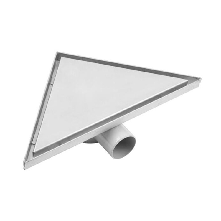 Dreieckiger Duschbodenablauf mit horizontalem Auslass
