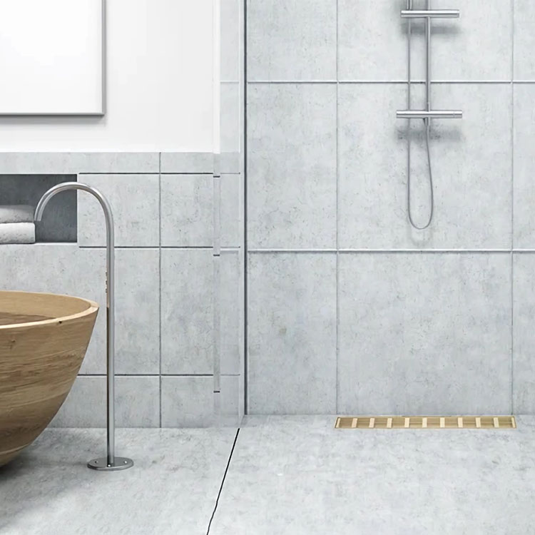 Linear Shower Floor Drain Vertical Outlet