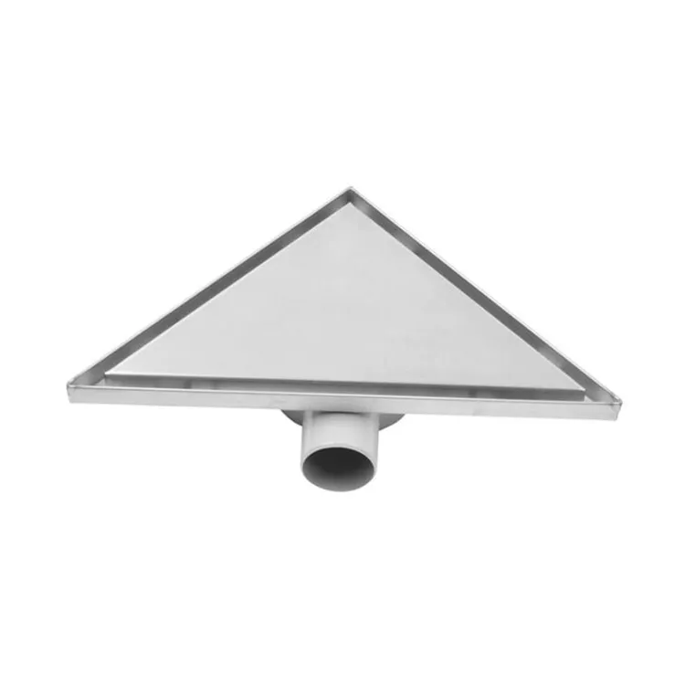 Triangular Shower Floor Drain Horizontal Outlet