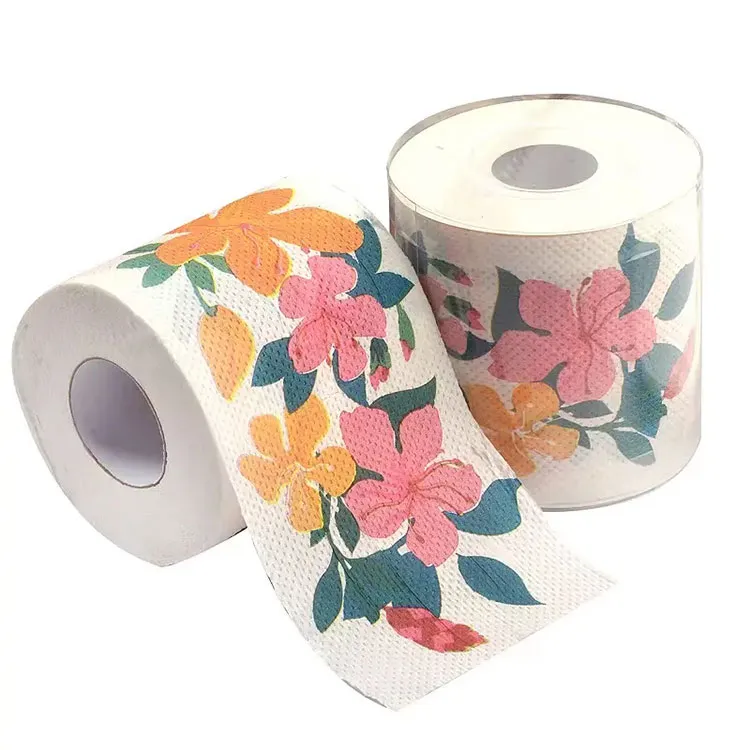 Bedruckte Toilettenpapierrolle