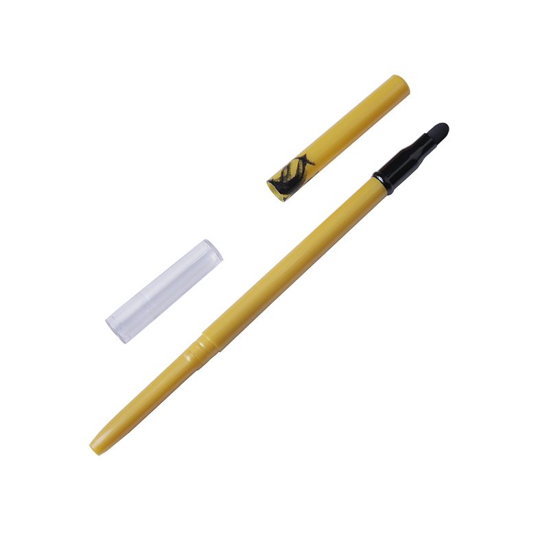 Empty plastic eyeliner pencil with sponge