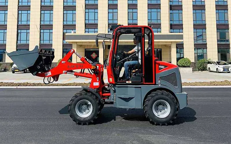 Características da carregadeira de rodas compacta 908C