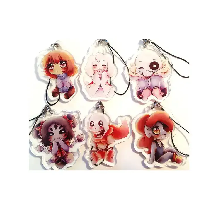 Porte-clés acrylique de personnage de dessin animé