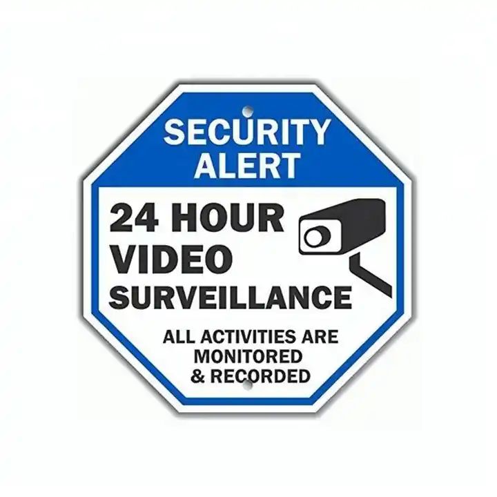Security Traffic Video Warning Sign