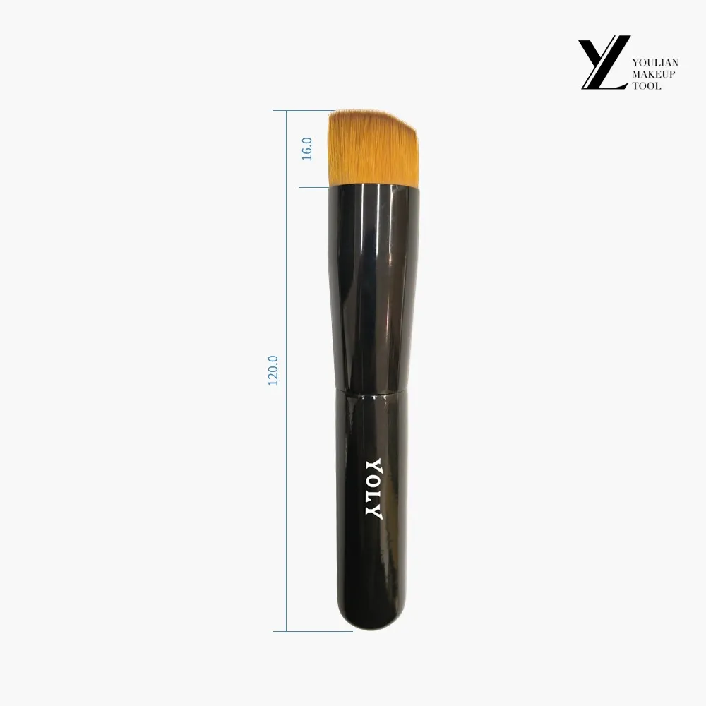 Black Round Flat Top Foundation Brush