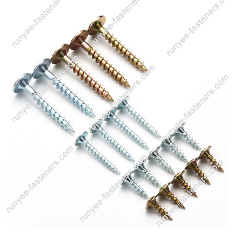 Phillips Wafer Flange Head Chipboard Screw Coarse Thread