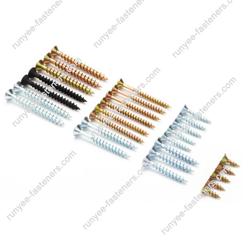 Square Countersunk Flat Head Chipboard Screw Coarse Thread